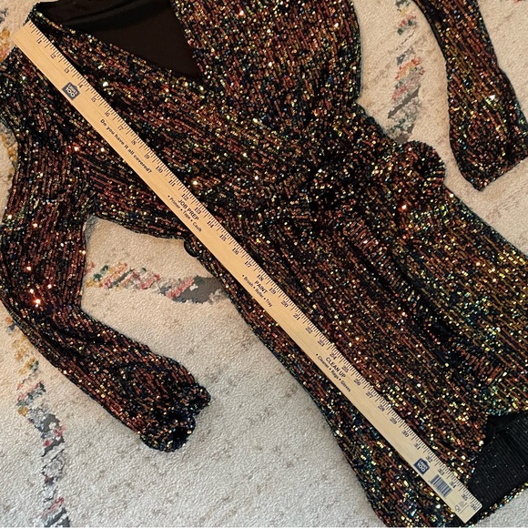 Fraiche Dazzling Long Sleeve Party Dress medium EUC - Picture 6 of 7